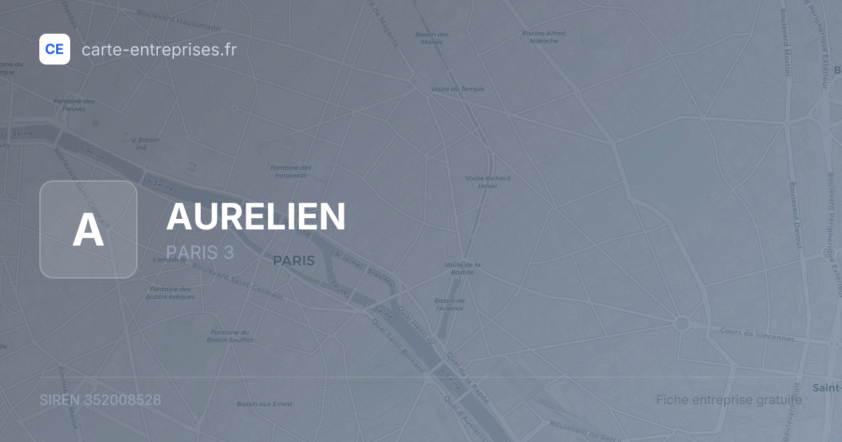 AURELIEN — 352008528 — fiche entreprise