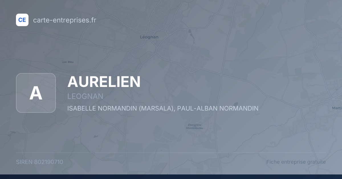 AURELIEN — 802190710 — fiche entreprise
