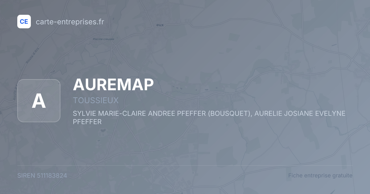 AUREMAP — 511183824 — fiche entreprise