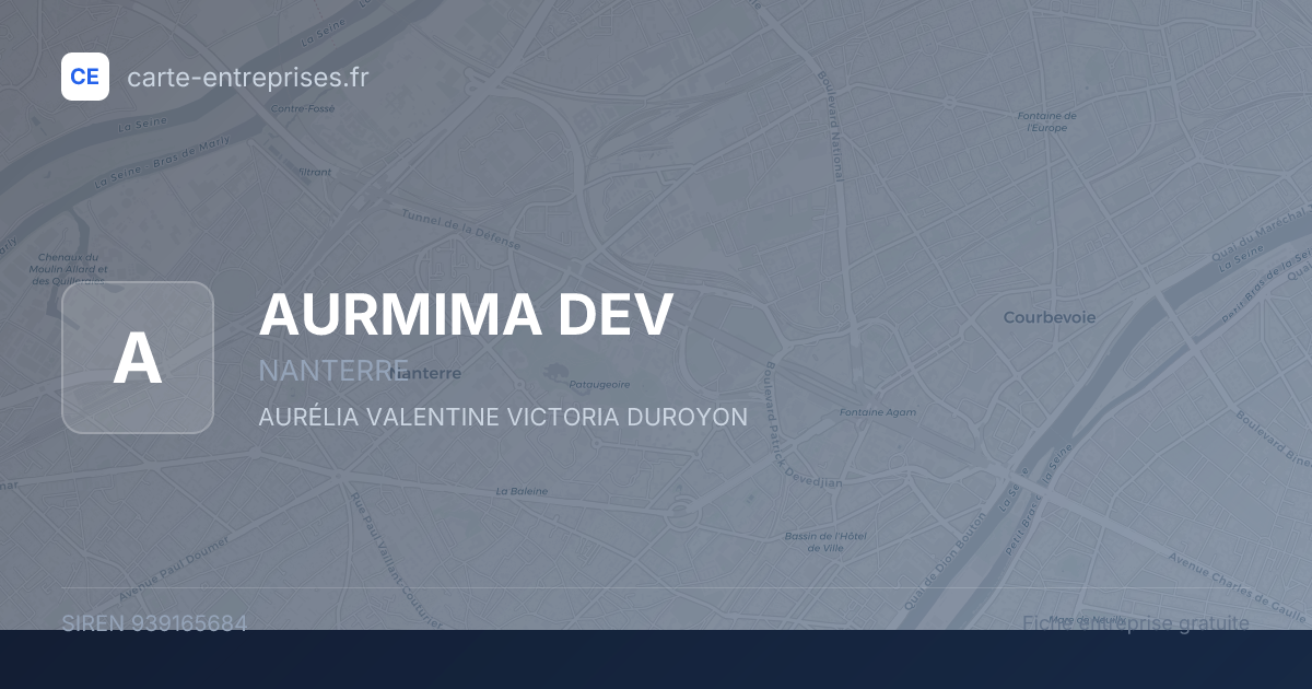 AURMIMA DEV — 939165684 — fiche entreprise