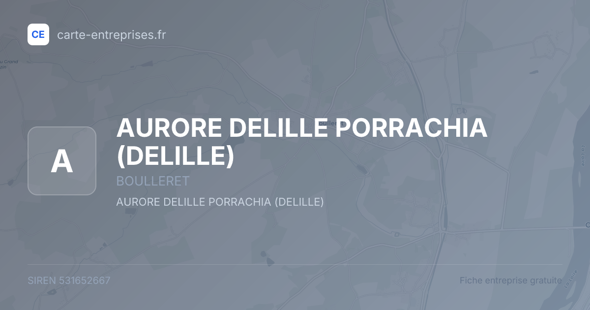 AURORE DELILLE PORRACHIA (DELILLE) — 531652667 — fiche entreprise
