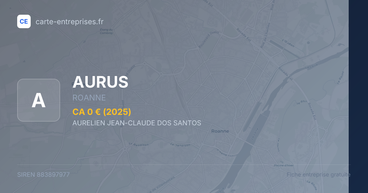 AURUS — 883897977 — fiche entreprise