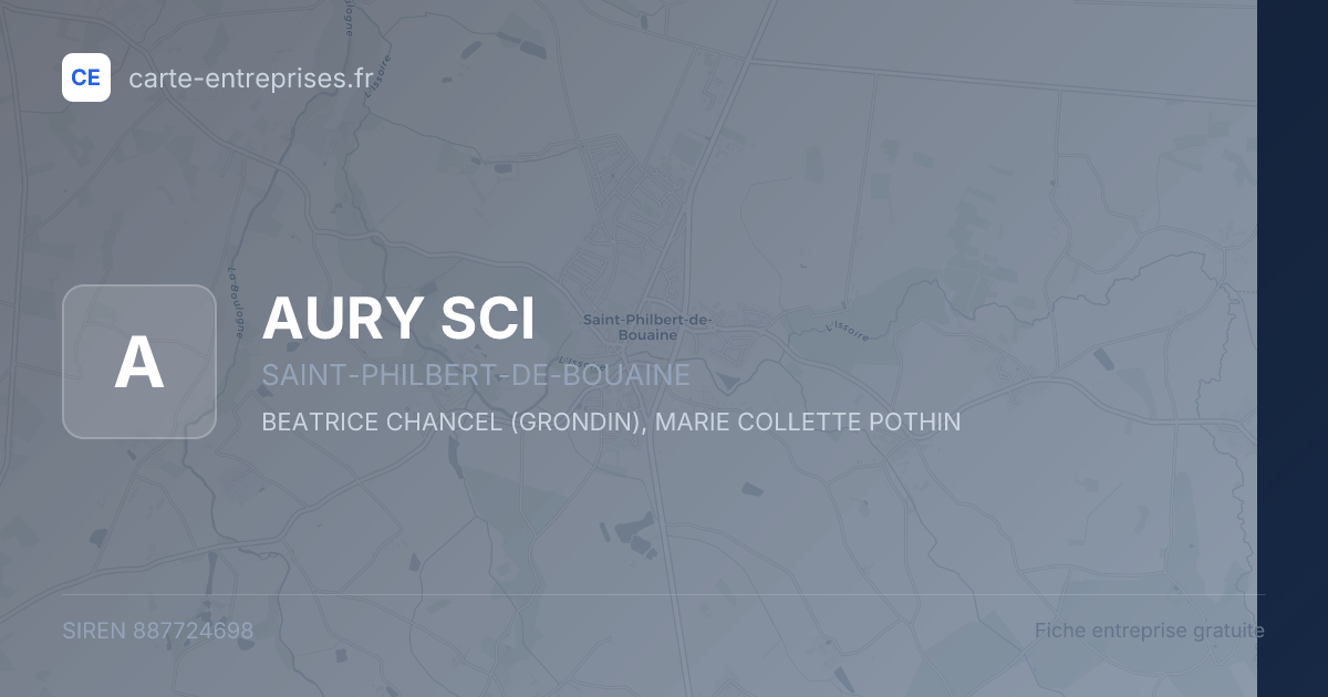 AURY SCI — 887724698 — fiche entreprise