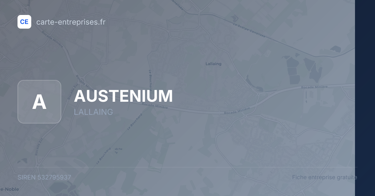 AUSTENIUM — 532795937 — fiche entreprise