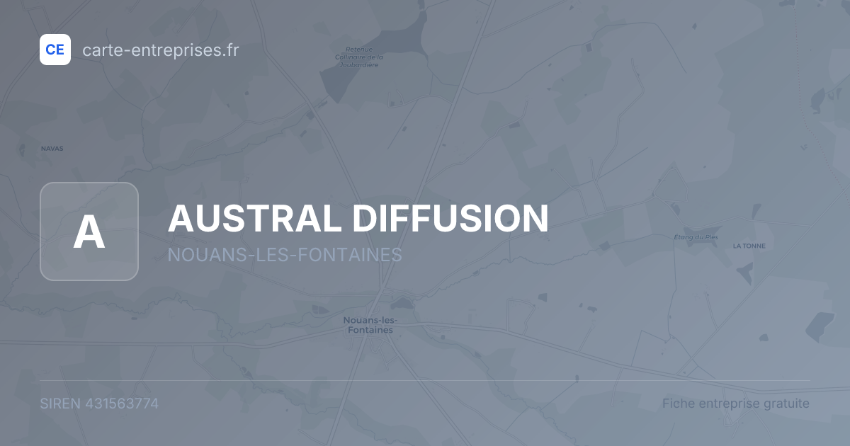AUSTRAL DIFFUSION — 431563774 — fiche entreprise