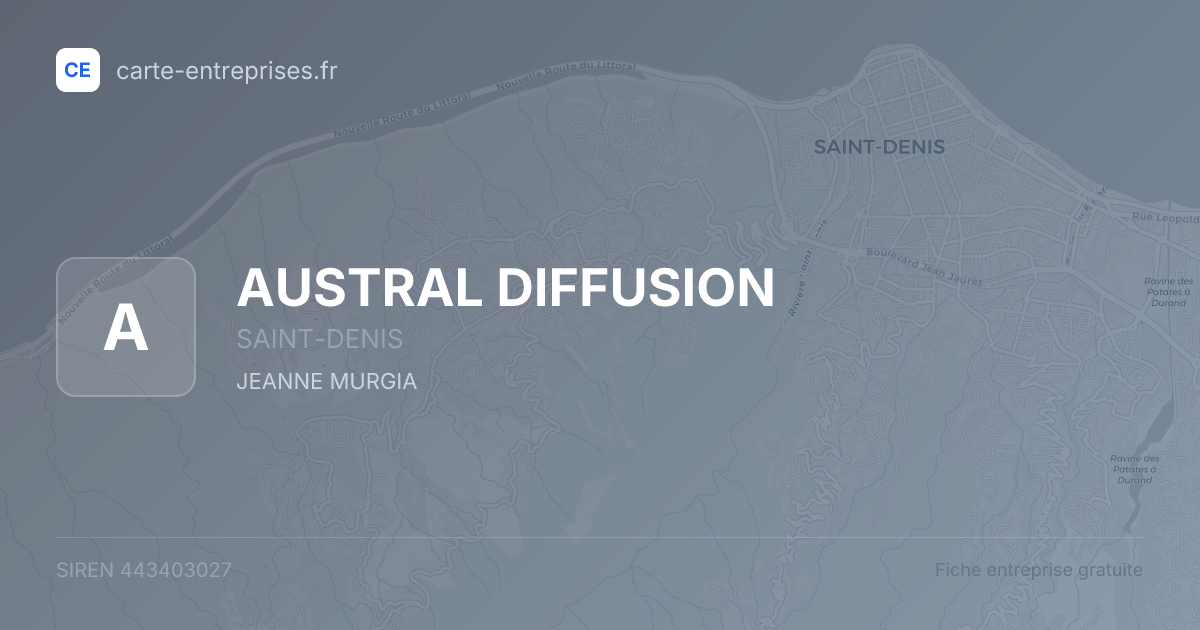 AUSTRAL DIFFUSION — 443403027 — fiche entreprise