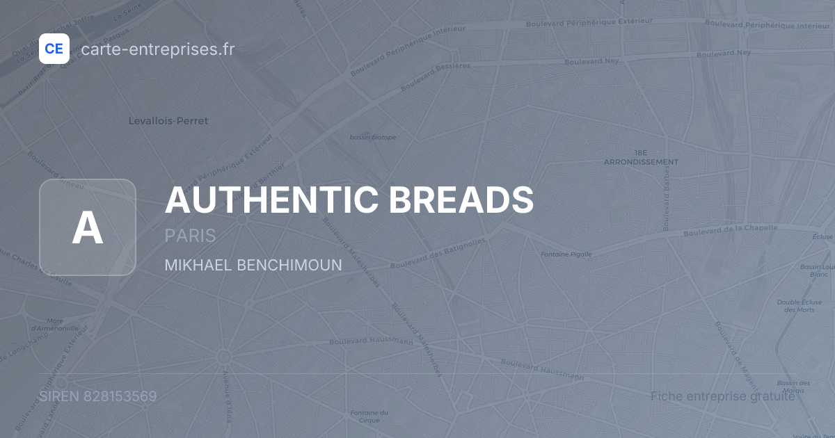 AUTHENTIC BREADS — 828153569 — fiche entreprise