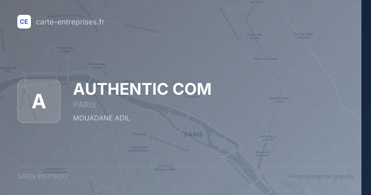 AUTHENTIC COM — 910776012 — fiche entreprise