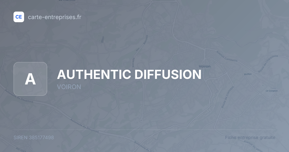 AUTHENTIC DIFFUSION — 385177498 — fiche entreprise