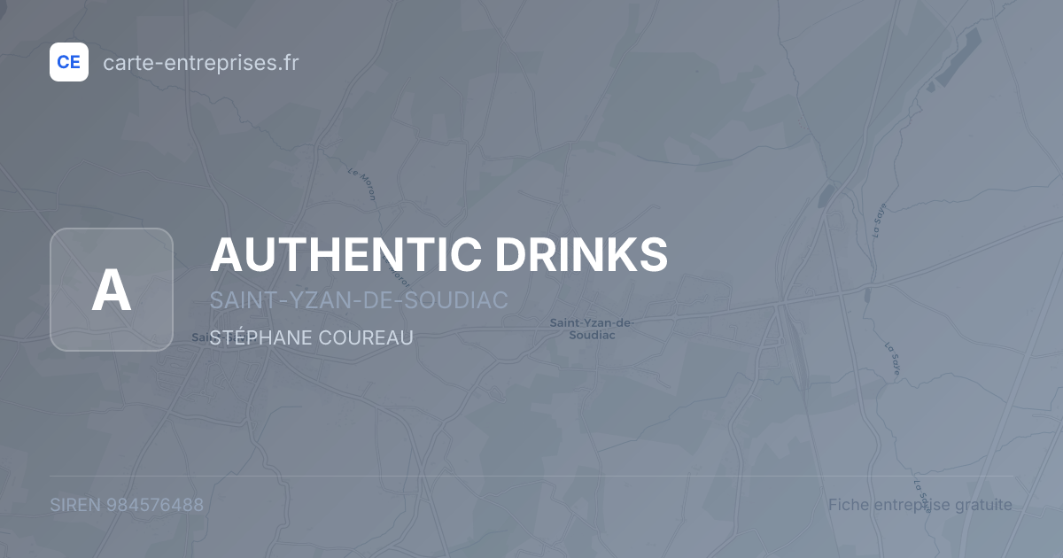 AUTHENTIC DRINKS — 984576488 — fiche entreprise