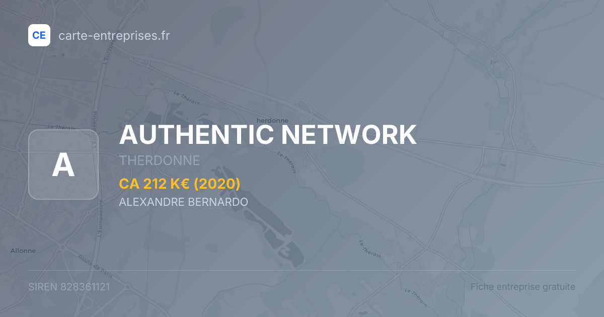 AUTHENTIC NETWORK — 828361121 — fiche entreprise