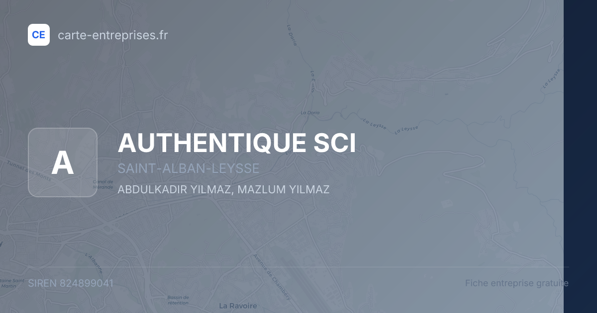 AUTHENTIQUE SCI — 824899041 — fiche entreprise