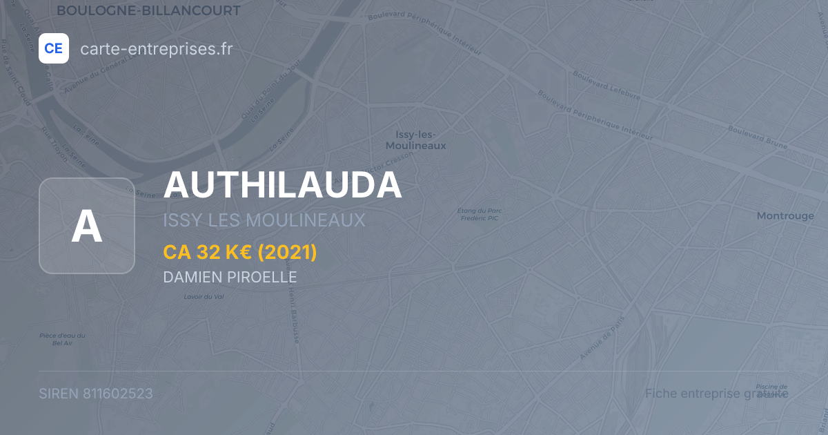 AUTHILAUDA — 811602523 — fiche entreprise