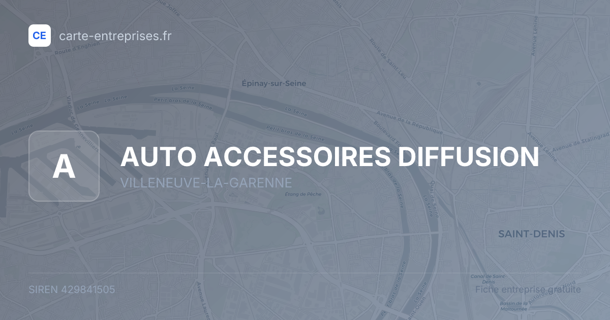 AUTO ACCESSOIRES DIFFUSION — 429841505 — fiche entreprise