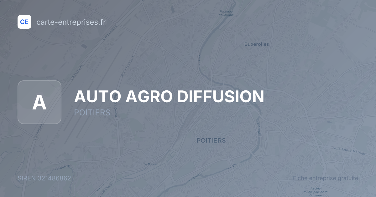 AUTO AGRO DIFFUSION — 321486862 — fiche entreprise