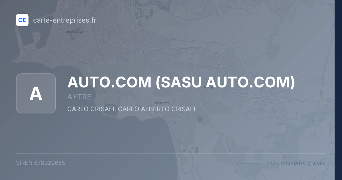 AUTO.COM (SASU AUTO.COM) — 878329655 — fiche entreprise