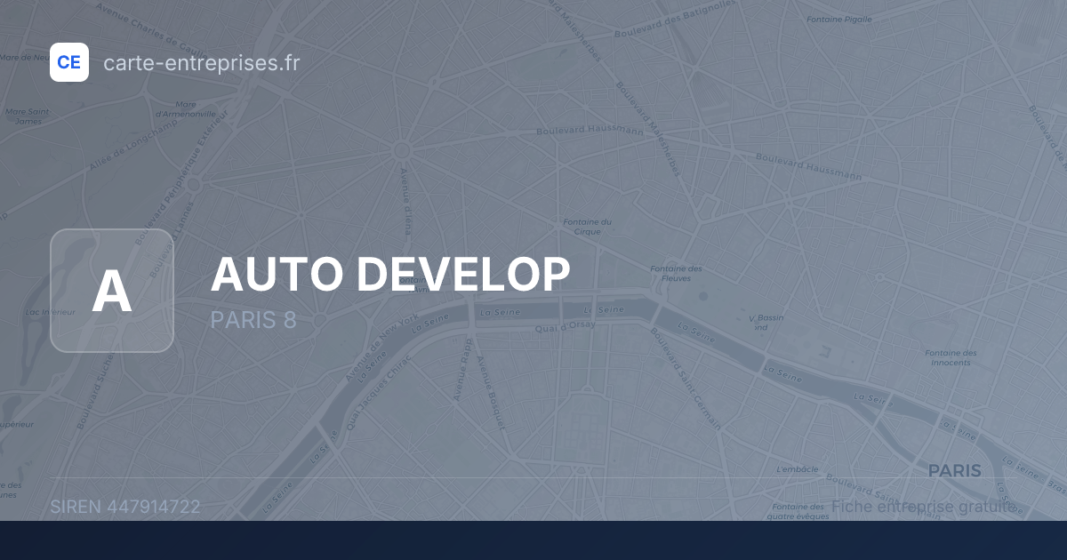 AUTO DEVELOP — 447914722 — fiche entreprise