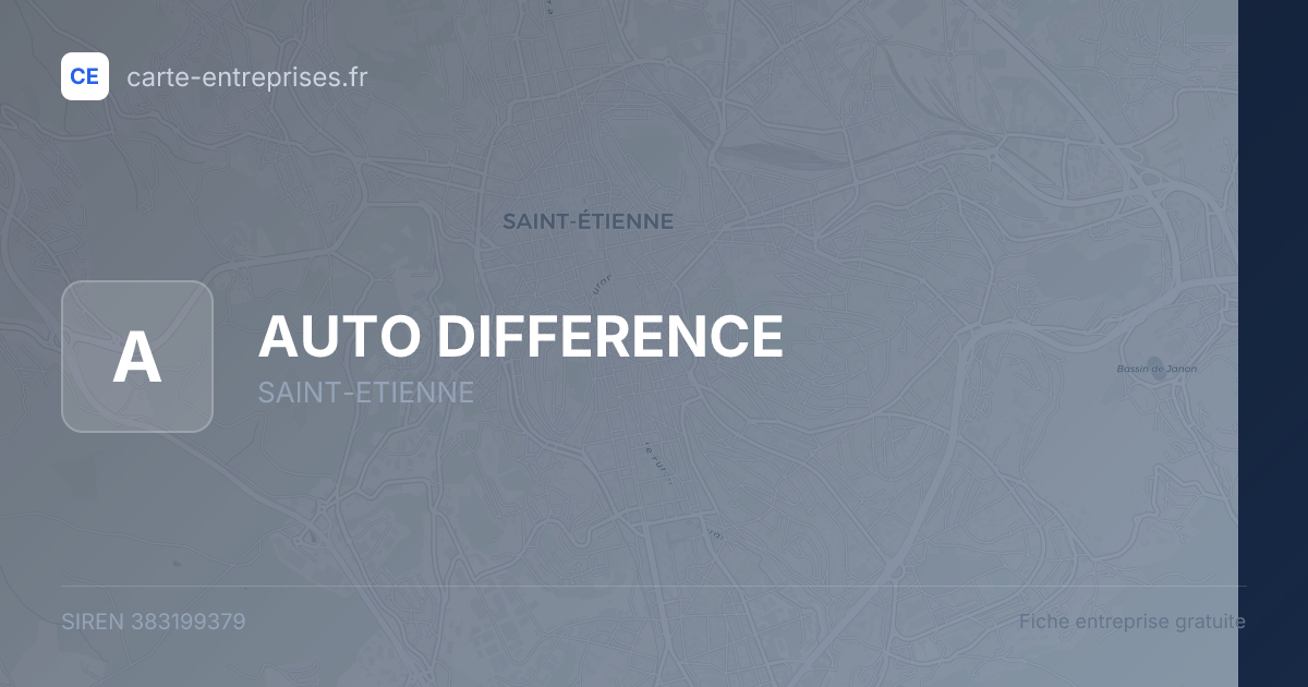 AUTO DIFFERENCE — 383199379 — fiche entreprise