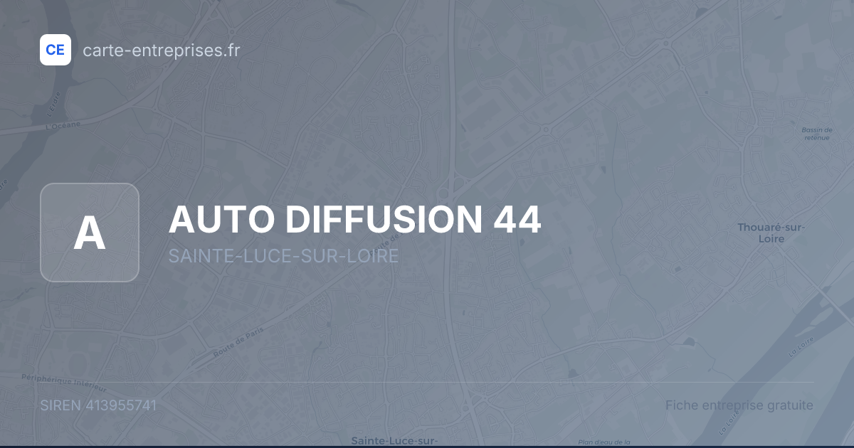 AUTO DIFFUSION 44 — 413955741 — fiche entreprise