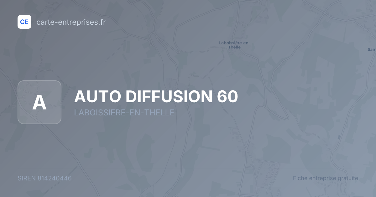 AUTO DIFFUSION 60 — 814240446 — fiche entreprise