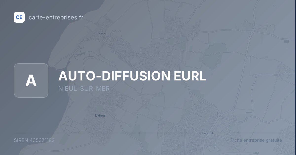 AUTO-DIFFUSION EURL — 435371182 — fiche entreprise