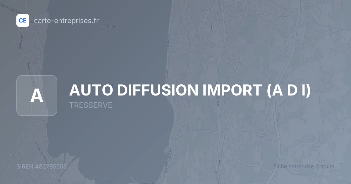AUTO DIFFUSION IMPORT (A D I) — 482795556 — fiche entreprise