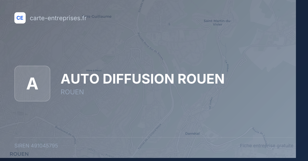 AUTO DIFFUSION ROUEN — 491045795 — fiche entreprise