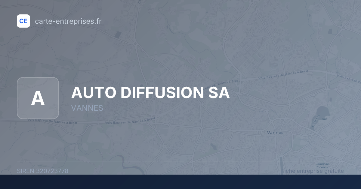 AUTO DIFFUSION SA — 320723778 — fiche entreprise