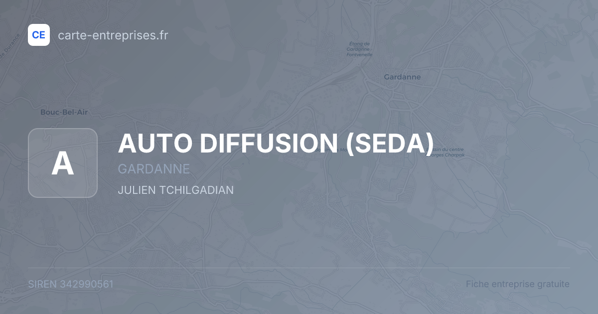 AUTO DIFFUSION (SEDA) — 342990561 — fiche entreprise