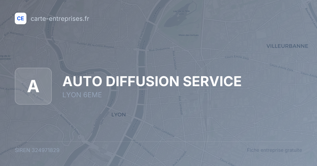 AUTO DIFFUSION SERVICE — 324971829 — fiche entreprise