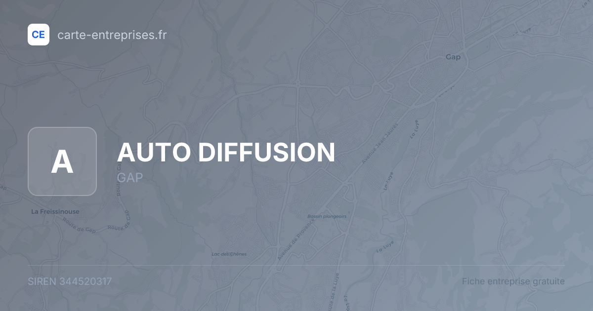 AUTO DIFFUSION — 344520317 — fiche entreprise