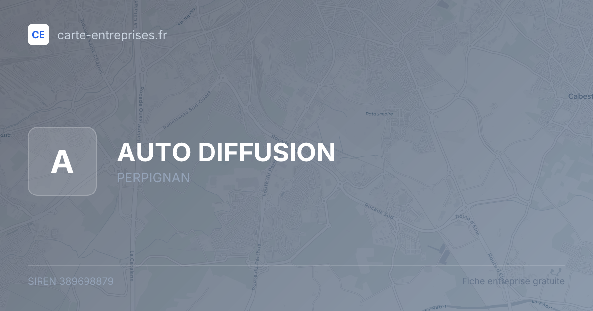 AUTO DIFFUSION — 389698879 — fiche entreprise