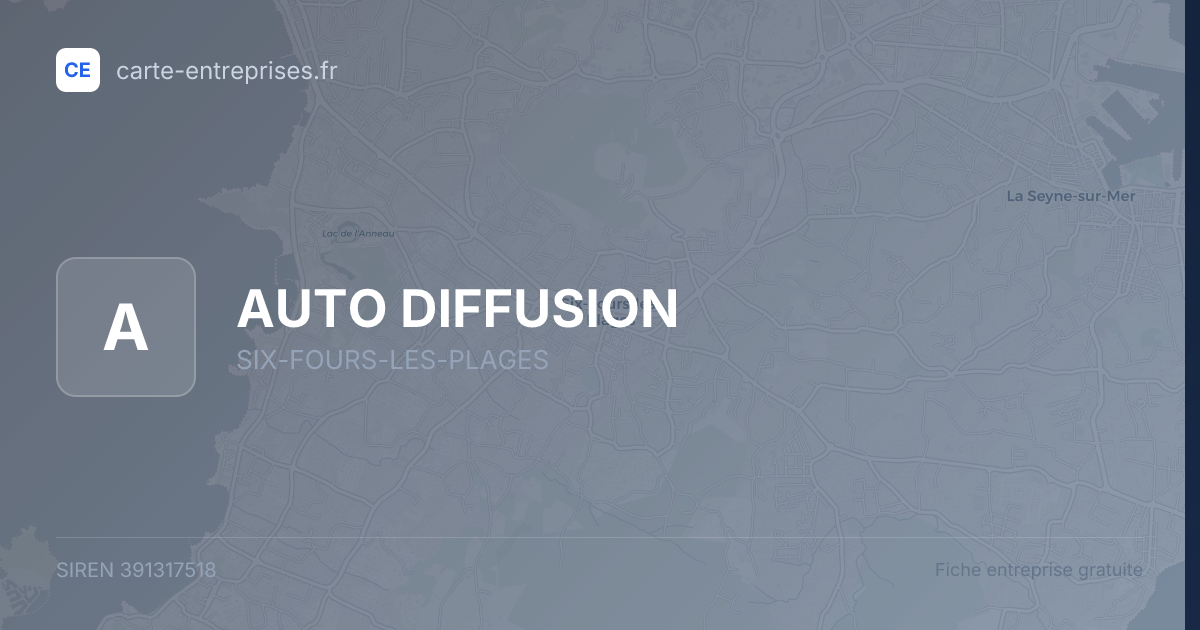 AUTO DIFFUSION — 391317518 — fiche entreprise
