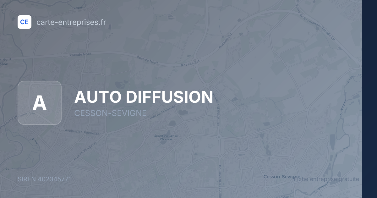 AUTO DIFFUSION — 402345771 — fiche entreprise