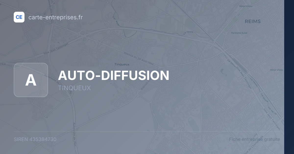 AUTO-DIFFUSION — 435384730 — fiche entreprise