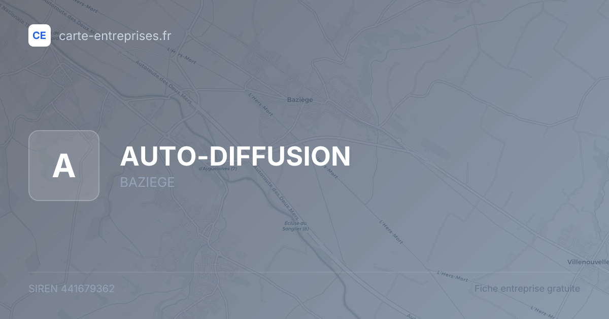 AUTO-DIFFUSION — 441679362 — fiche entreprise
