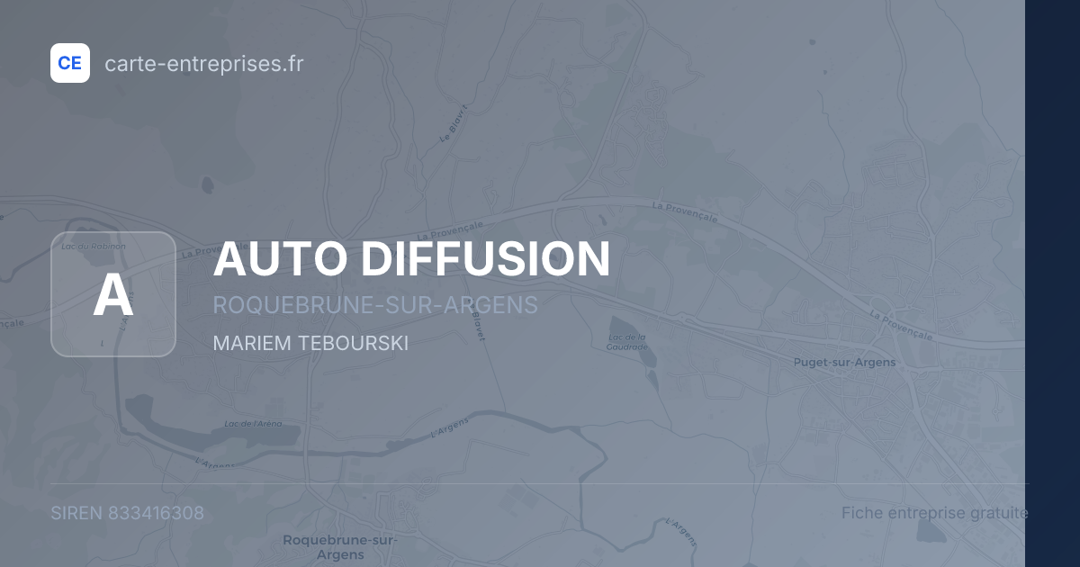 AUTO DIFFUSION — 833416308 — fiche entreprise