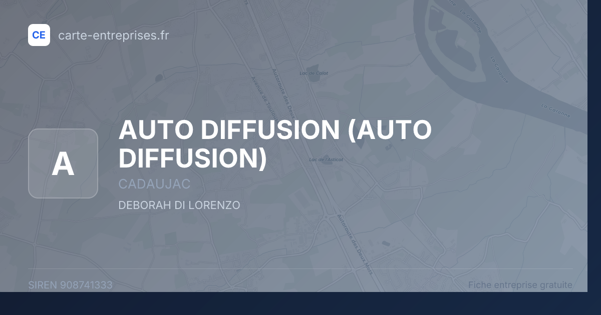 AUTO DIFFUSION — 908741333 — fiche entreprise