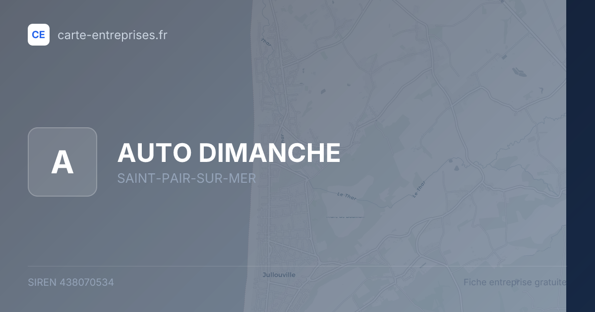 AUTO DIMANCHE — 438070534 — fiche entreprise