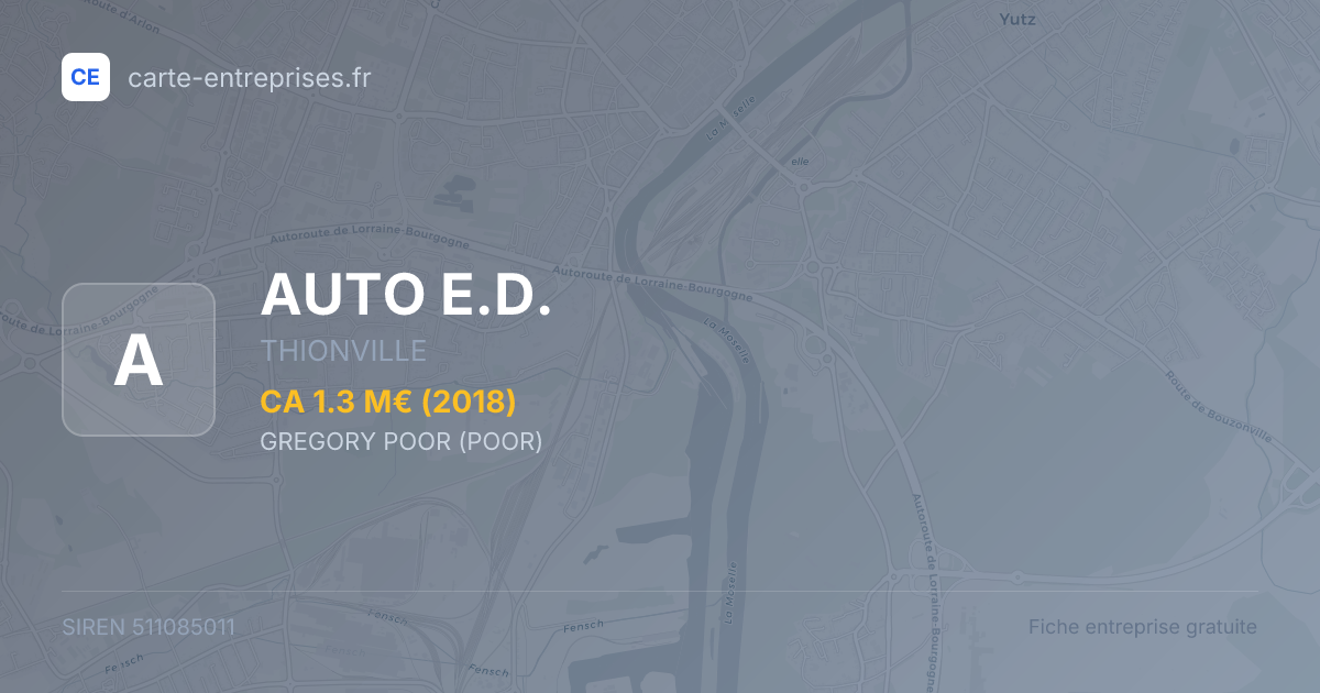 AUTO E.D. — 511085011 — fiche entreprise
