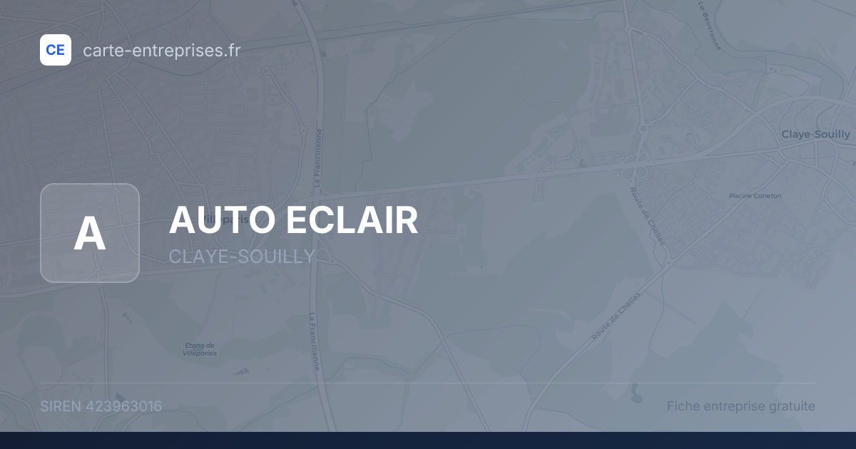 AUTO ECLAIR — 423963016 — fiche entreprise