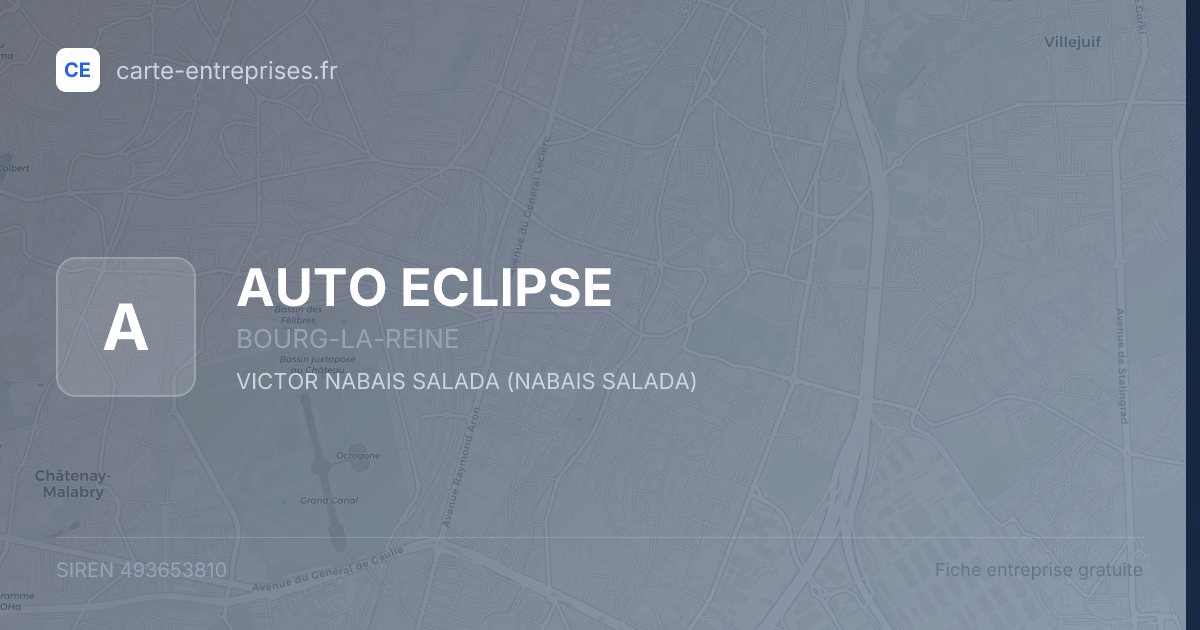AUTO ECLIPSE — 493653810 — fiche entreprise
