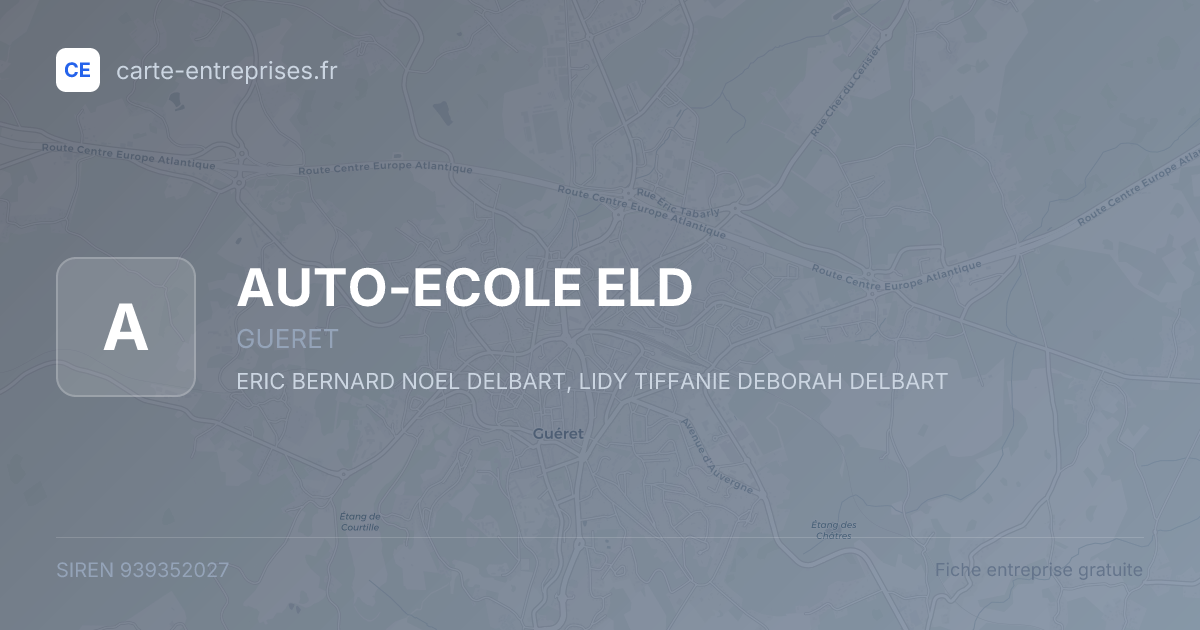 AUTO-ECOLE ELD — 939352027 — fiche entreprise