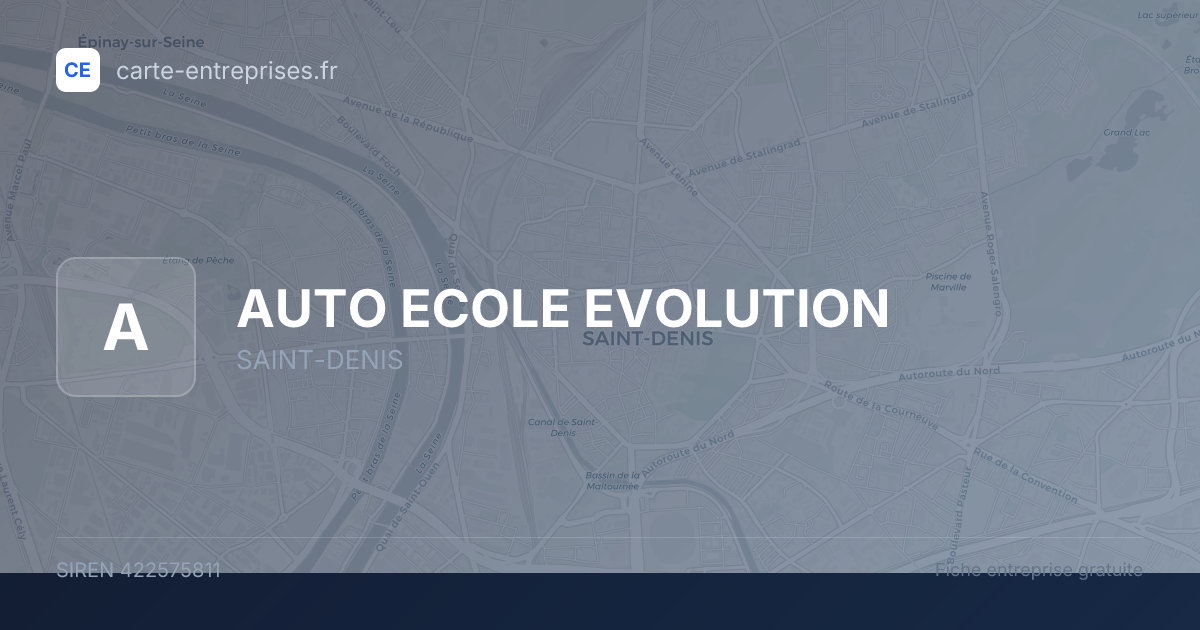 AUTO ECOLE EVOLUTION — 422575811 — fiche entreprise
