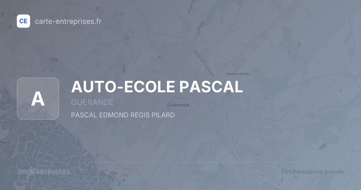 AUTO-ECOLE PASCAL — 482845583 — fiche entreprise