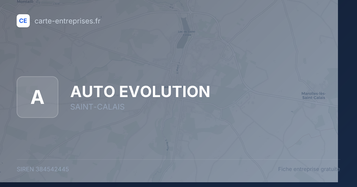 AUTO EVOLUTION — 384542445 — fiche entreprise