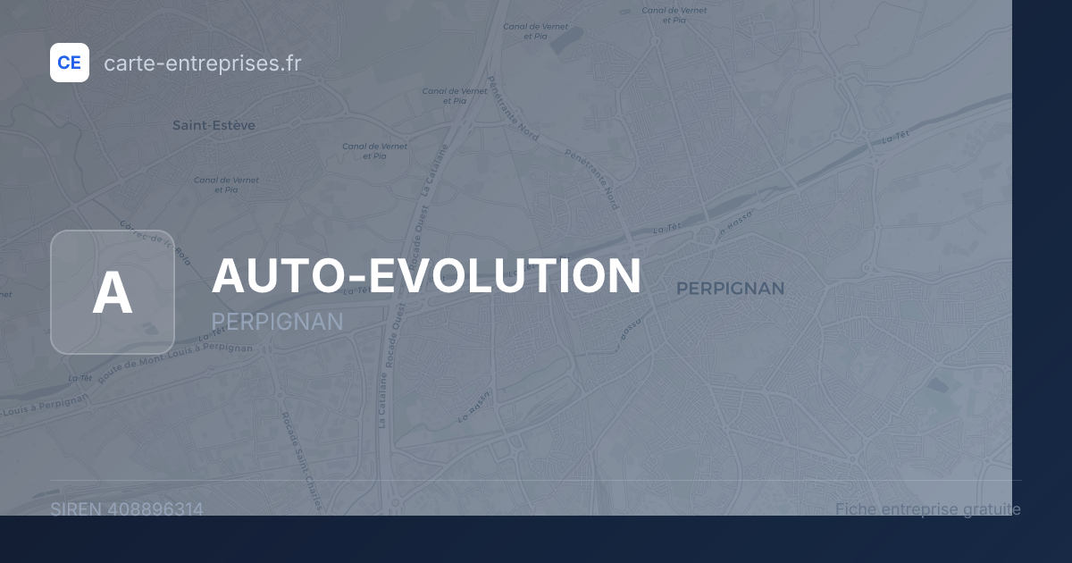 AUTO-EVOLUTION — 408896314 — fiche entreprise
