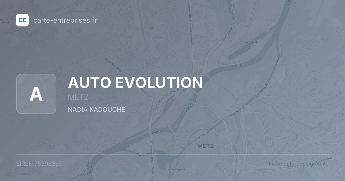 AUTO EVOLUTION — 753963651 — fiche entreprise