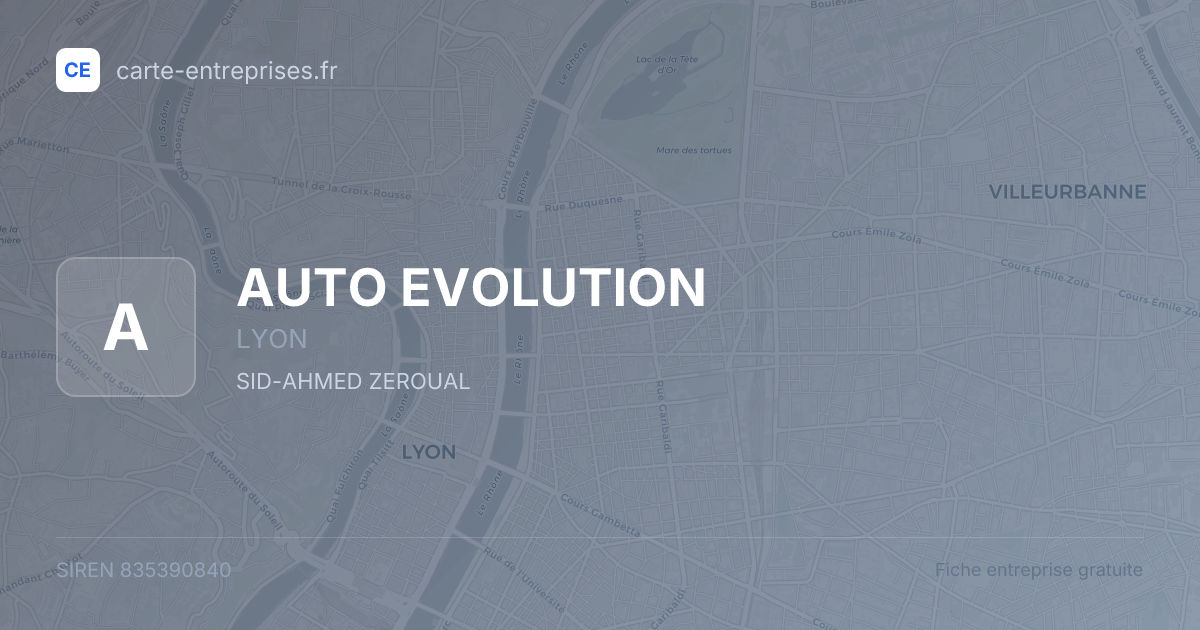 AUTO EVOLUTION — 835390840 — fiche entreprise