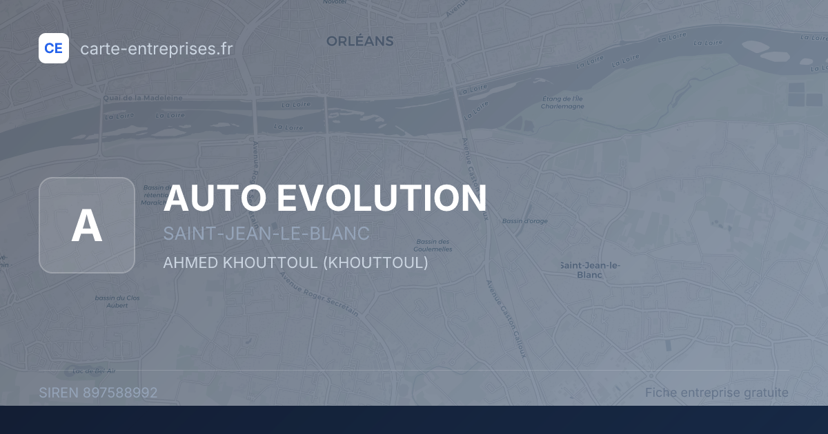 AUTO EVOLUTION — 897588992 — fiche entreprise